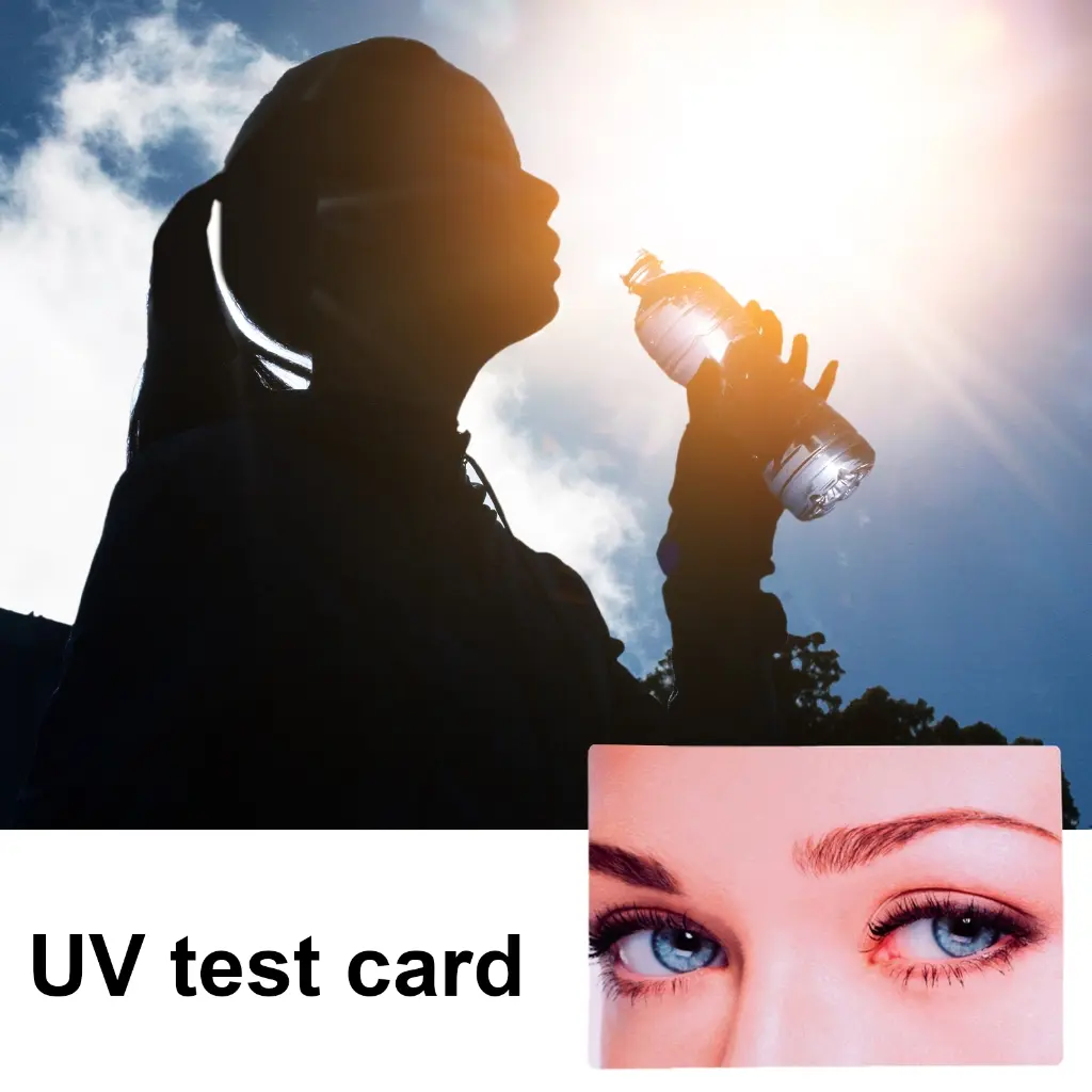 Convenient UV Test Card Portable UV Testing Card Essential UV Test Card Easy to Use Measure Sunblocks Effectiveness Easy