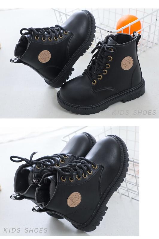 Product Introduction of Kids Ankle Boots For Boys Autumn Winter Children Leather Boots Fashion Toddler Girls Fashion Kids Short Shoes Classic Rubber New 22