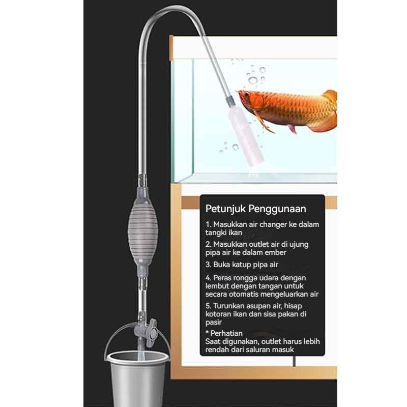 Alat Penyedot Pembersih Akuarium Cleaner Pump Selang Kuras Aquarium Water Change Sifon Ikan Change Gravel Cleaner Alat Penyedot Pembersih Akuarium Cleaner Pump Selang Kuras Aquarium Water Change Sifon Ikan Change Gravel Cleaner