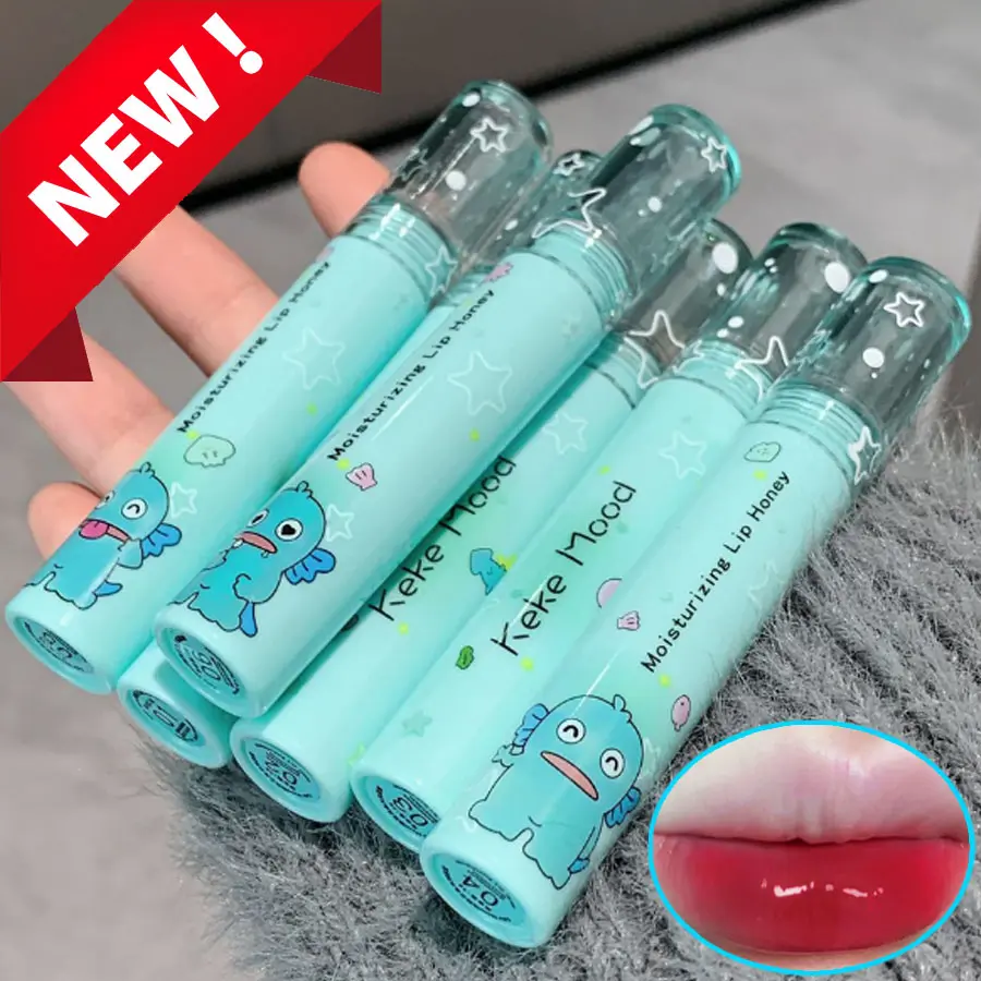Son Bóng, Mỹ Phẩm, Thiết Kế Hình Cá Mập Chú Hề Thú Cưng Dễ Thương, Dưỡng Ẩm, Lâu Trôi, Hoàn Thiện Tráng Gương, Tự Nhiên, Không Thấm Nước, Không Phai, Cầm Tay, Son Môi