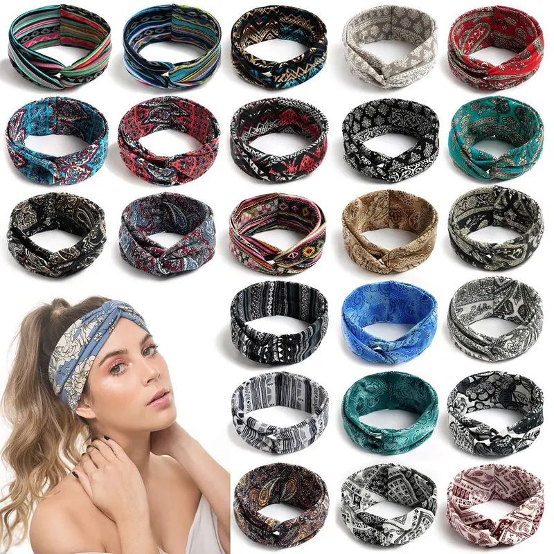 Caliloops Bando Bandana Headband Lebar Korea Motif Wanita Dewasa Anika 3