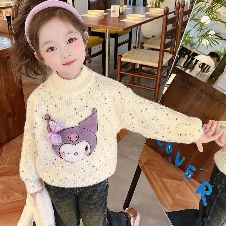 Áo Len Clow M, Cho Bé Gái, Mùa Thu Và Mùa Đông, Phong Cách Phương Tây, Lót Lông Cừu, Dày Dặn, Không Vón Cục, Đế Dệt Kim, Hàng Mới Về Năm 2024 7