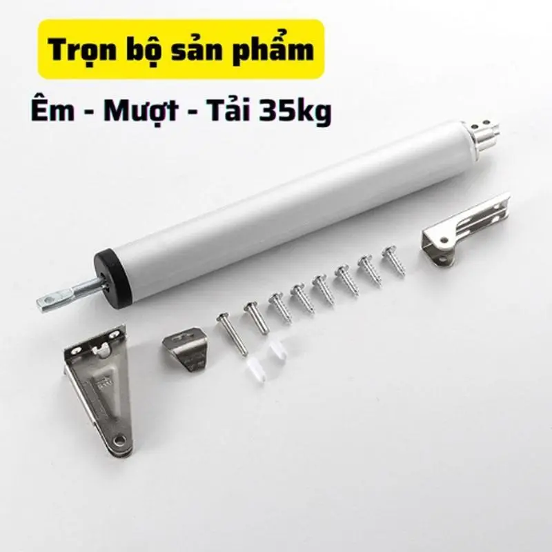 Bộ Đóng Cửa Tự Động Khí Nén 35kg Không Gây Ồn, Có Chốt Chặn Cửa Đứng Yên 0
