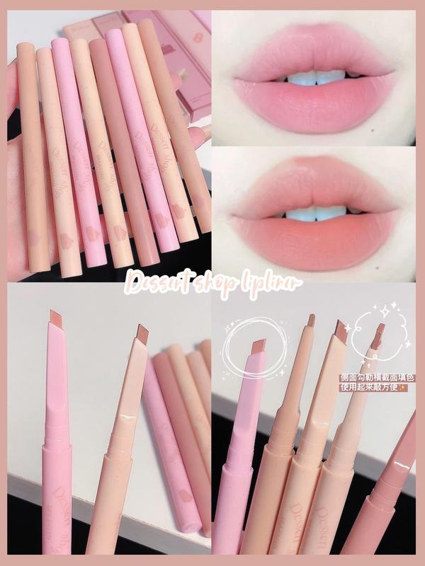 Product Introduction of MUGE LEEN Dessert Lip Liner Automatic Rotating Long-lasting Non-marking Outline Silky Lip Lipstick 22
