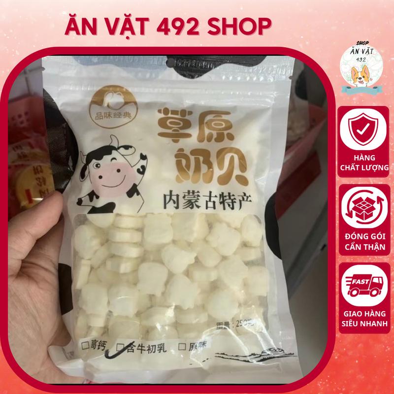  Kẹo Sữa Bò Non Nén Viên Nội Mông Cổ 250g - Ăn Vặt 492 Shop 