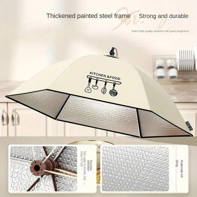 Tudung Saji Lipat Isolasi / Penutup Katering Yang Dapat Dilipat / 70cm Tahan Panas Aluminium Foil Dapur Model Lipat / Enutup Makanan / Penutup Makanan Aesthetic Anti Debu Dan Serangga