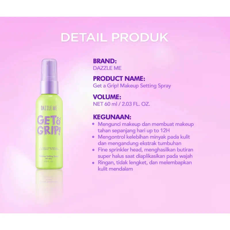 Dazzle Me Get a Grip Makeup Setting Spray 4