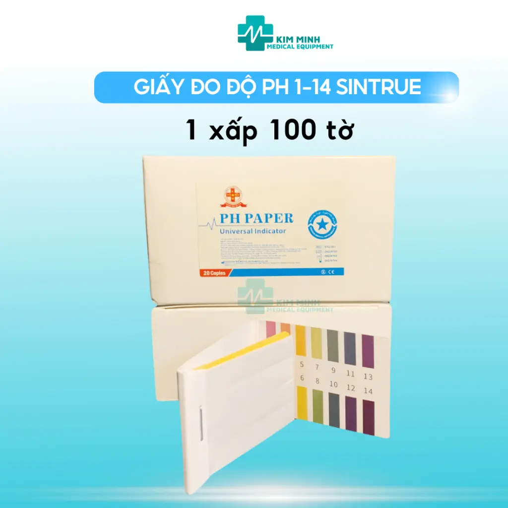 Giấy Quỳ Tím, Giấy Đo Độ PH 1-14 PH Paper Tệp 100 Tờ