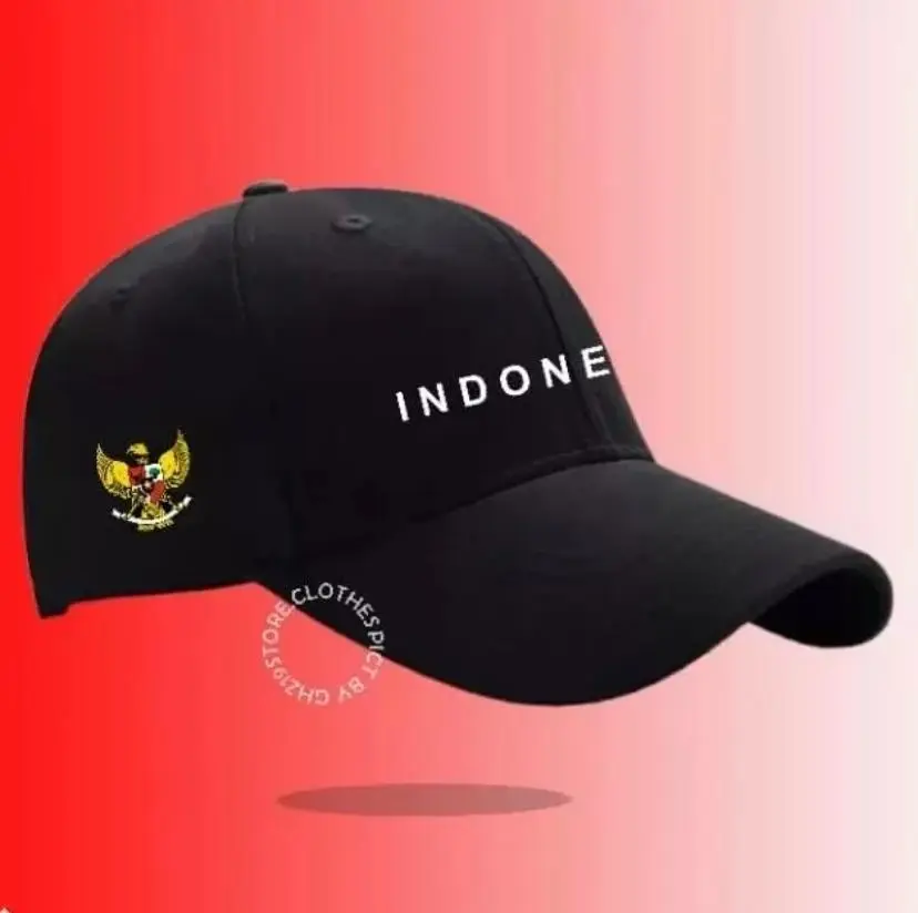 Topi Indonesia Supporter - Topi Baseball Indonesia Quality Logo Bordir Unisex TOPI PRIA DAN WANITA
