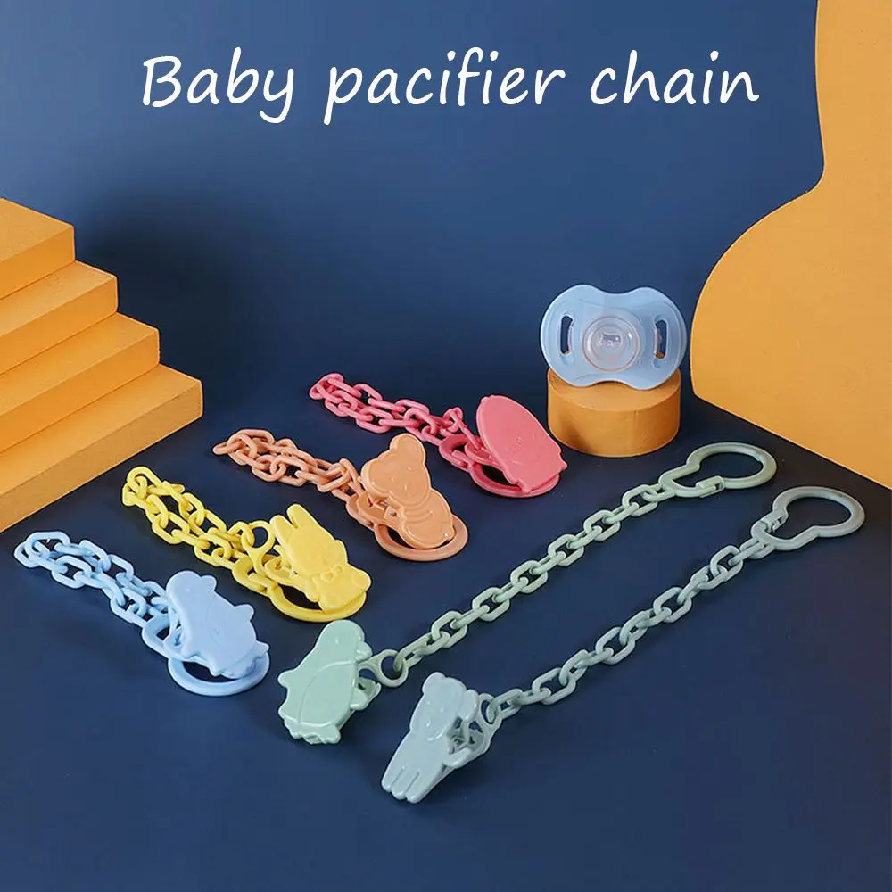 BPA-free High Quality Animal Cartoon Dummy Chain Pacifier Clip Feeding Product Accessories Anti Lost Chain