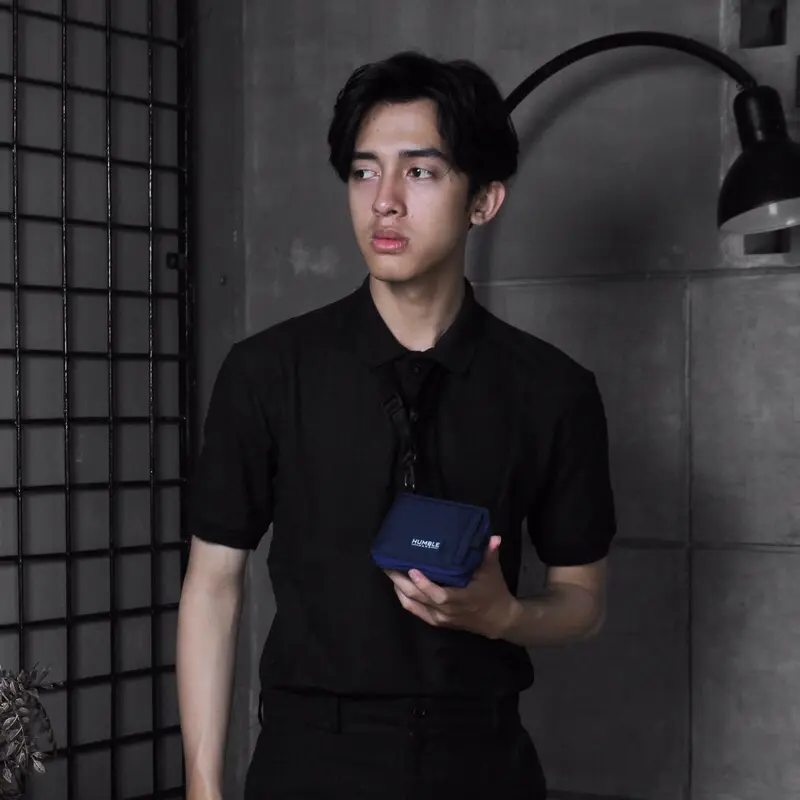 Humble Mans PABLO Wallet Navy - Dompet Pria | Dompet Gantung Leher | Hanging Wallet 6