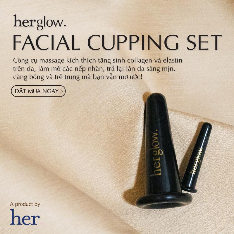 HERGlow - Bộ cốc giác hơi da mặt Facial Cupping Set 3