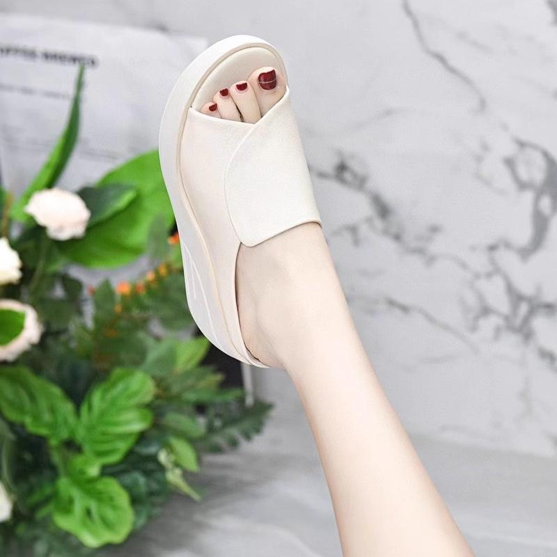 Product Introduction of DÉP DA CAO CẤP HỞ MŨI CAO 7CM Nữ DéP Shoes 7