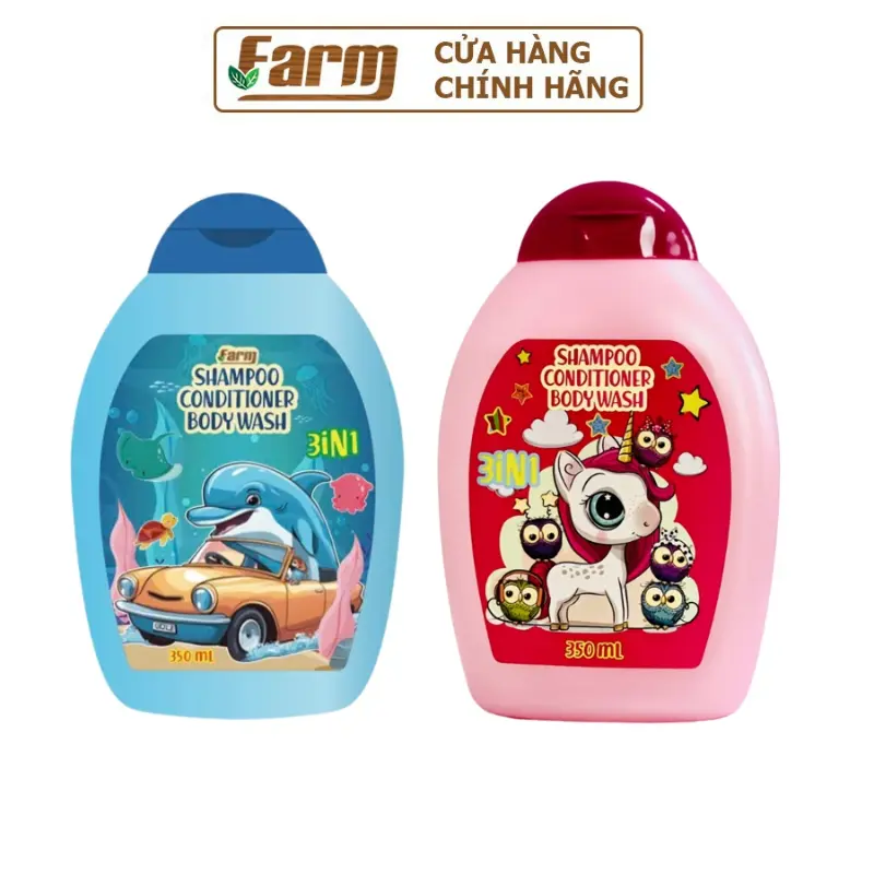 Sữa Tắm Gội Xả Unicorn Cho Em Bé 3in1 350ml