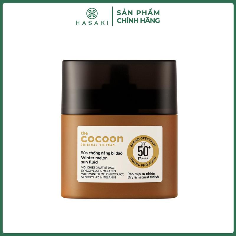 Sữa Chống Nắng Cocoon Sunscreen Chiết Xuất Bí Đao Quang Phổ Rộng 15ml | HASAKI BEAUTY Skincare