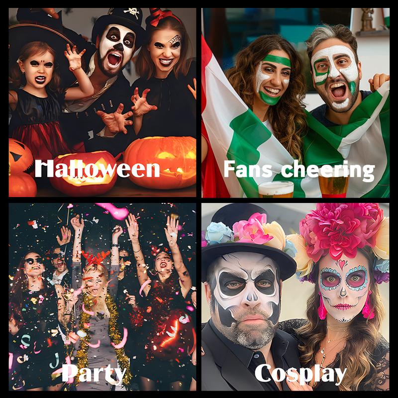 SAM SUGAR 12 Màu UV Halloween Sơn Huỳnh Quang Dán Mặt Cơ Thể Kem Trang Điểm Tiệc Sân Khấu -Xiii 3