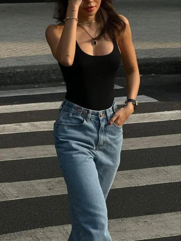 Women's Plain Backless Tie Back Tank Top, Casual Sleeveless Top for Spring & Fall, Women's Clothing for Daily Wear 3
