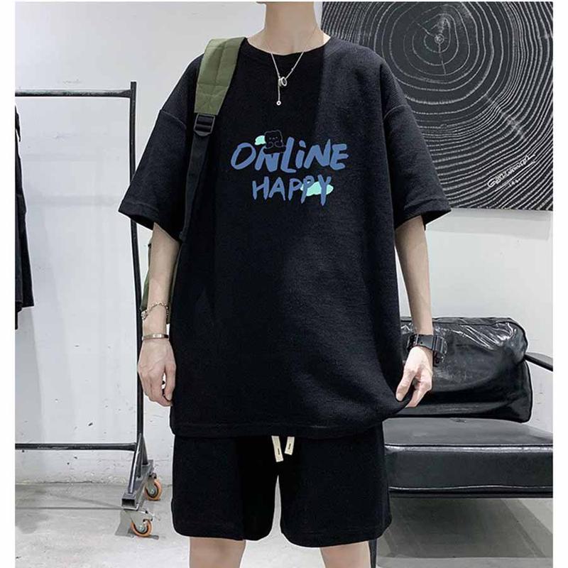 Bộ Quần Áo Thể Thao Thun Nam Thời Trang họa tiết online cọc Tay M00 Menswear2025 3