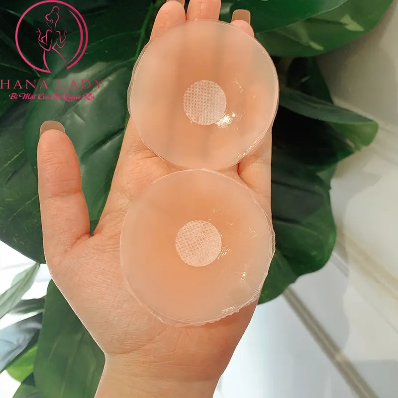 Miếng nhủ hoa silicon thông hơi , Dán tàng hình siêu dính tiện dụng DT05 0
