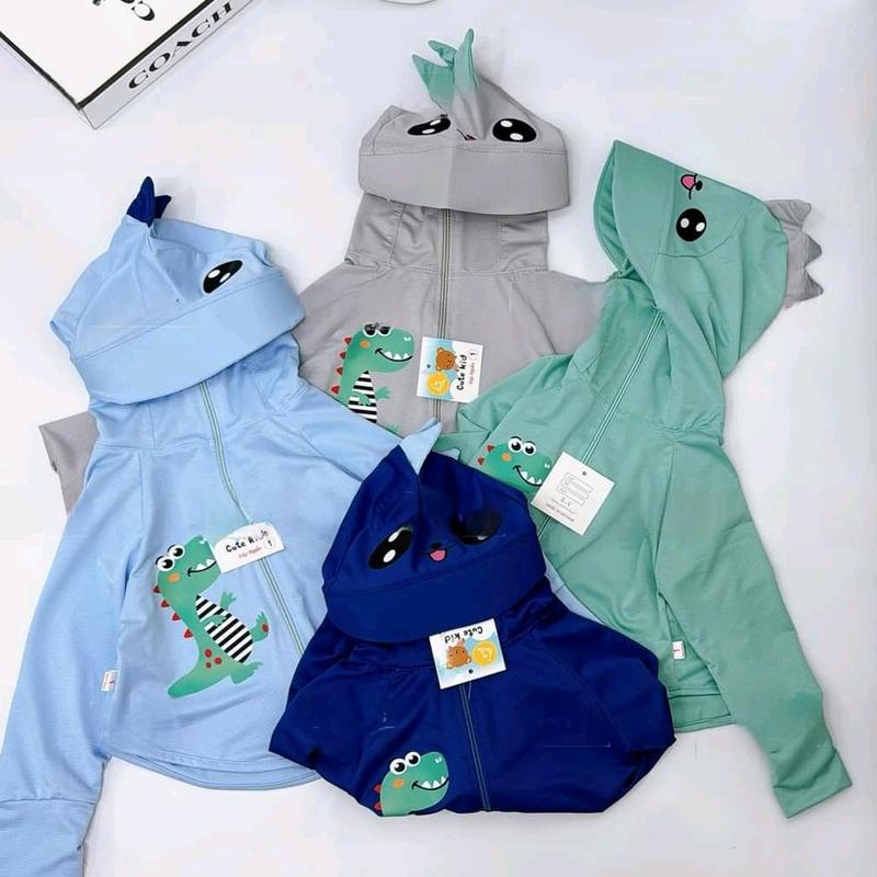 Áo chống nắng chất thông hơi hình khủng long cho bé từ 6_18kg bososinh