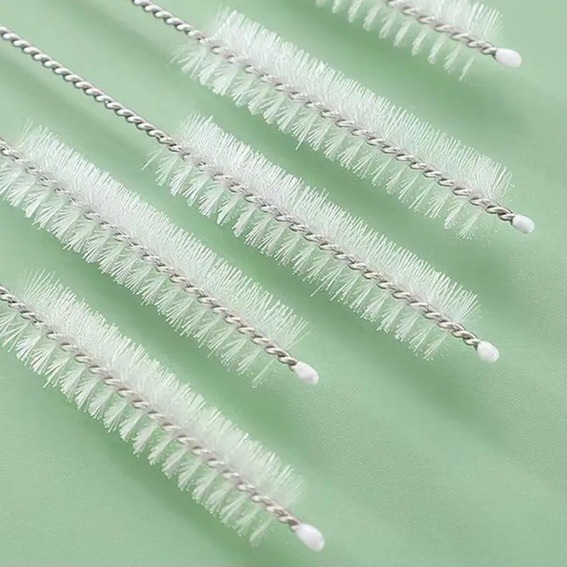 5pcs/set Stainless Steel Drinking Glass Cleaning Brush, Long & Thin Drinking Straw Brushes, Household Items, House Cleaning Tools, Cleaning Supplies 5