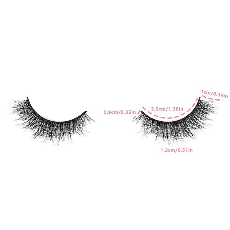Natural False Eyelashes, 10 Pairs, Eye Makeup Products, Diy Eyelash Extensions Kit, Natural Curling Strip Lashes, Cat Eye Eyelashes, Soft and Curl Fake Lashes for Women Eyelashes Extensions, Valentine's Day Gift 1