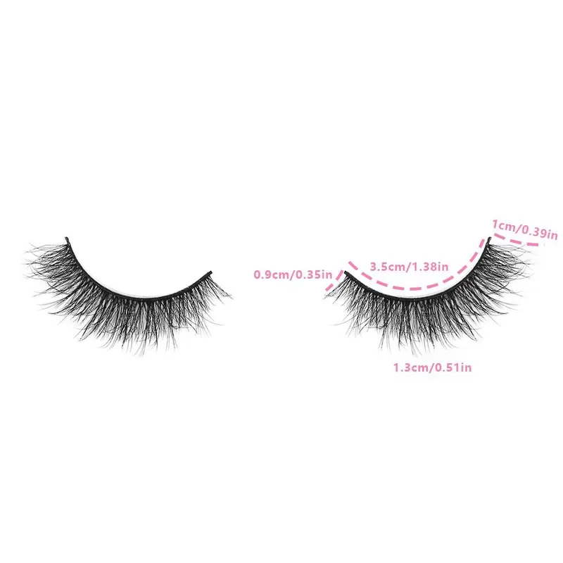 Natural False Eyelashes, 10 Pairs, Eye Makeup Products, Diy Eyelash Extensions Kit, Natural Curling Strip Lashes, Cat Eye Eyelashes, Soft and Curl Fake Lashes for Women Eyelashes Extensions, Valentine's Day Gift 1
