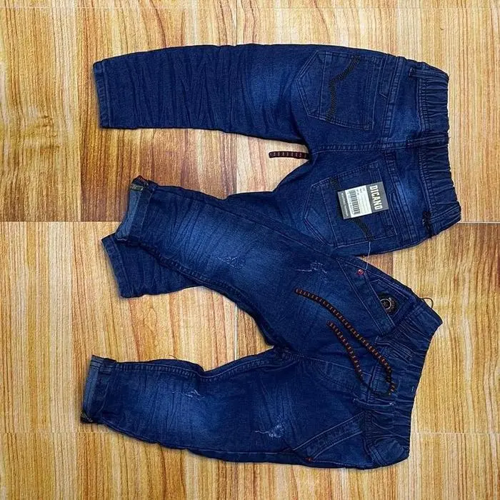 Celana Jeans Lebaran Anak Laki Laki Premium Motif bordir dan Rinkel Permanen Usia 1-6 Tahun Bahan Streetch Melar Laki-Laki Fashion - BLACK, S