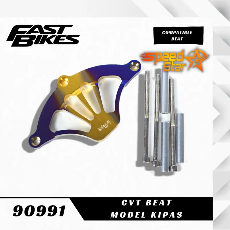 Cover CVT Tutup Pelindung Mesin CVT Model Kipas 90991 Full CNC Honda Beat Scoopy Vario 4