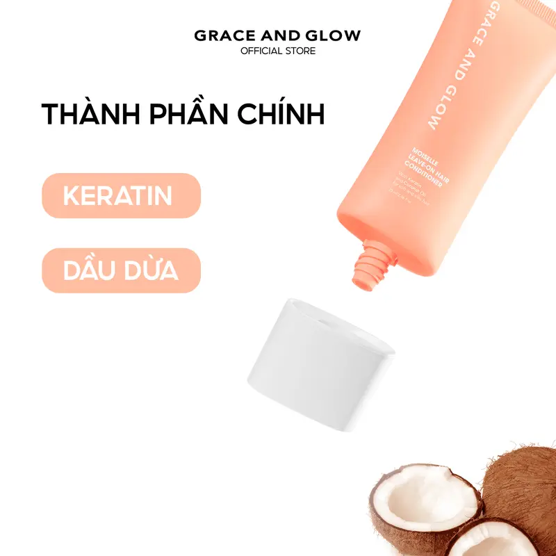 Kem dưỡng tóc Grace and Glow Moiselle Leave-on hair conditioner Dưỡng Tóc Chăm Sóc Tóc 2