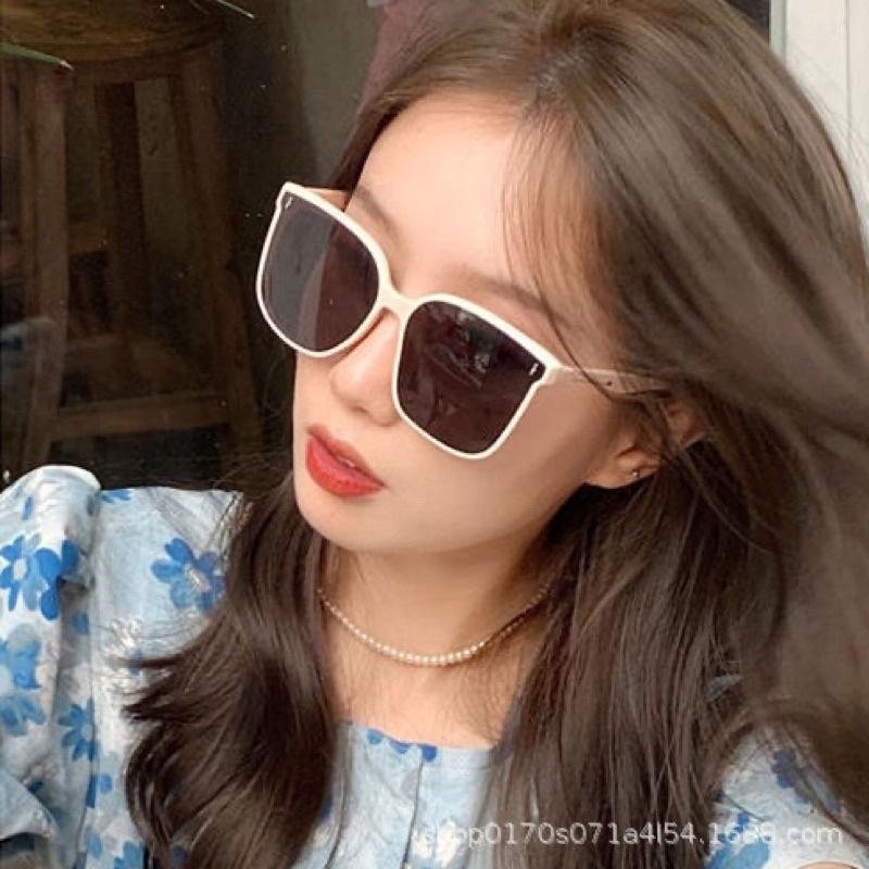 Fashion retro big square sunglasses men women Double e American trend sunglass cermin mata hitam 4
