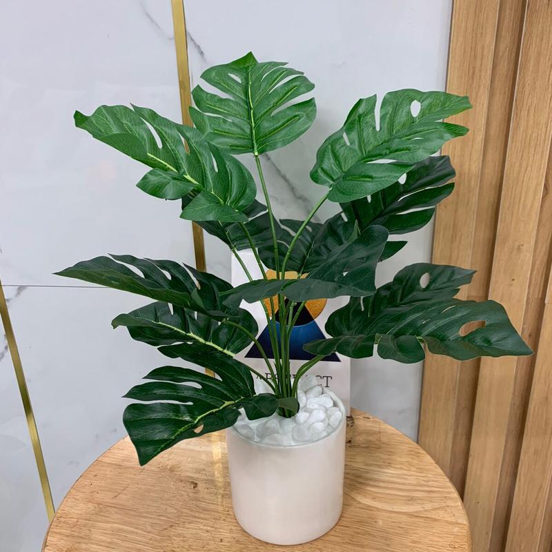 cây trầu bà cao 40cm , 12 lá nhân tạo, cây giả để bàn, cây để kệ, cây làm tiểu cảnh giả, decor