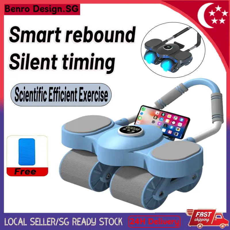 【READY STOCK】Roller Abs NEW Multi-functional Abs Roller with Elbow Support Home Equipment Plank Trainer  abdominal trainer automatic recovery abdominal wheel ab wheel abroller wheel