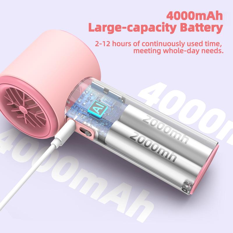 【GOOJODOQ*BO TRẦN 】Quạt sò lạnh-Sạc mini- ốp bảo vệ ngẫu nhiên GOOJODOQ 100 tốc độ gió có thể điều chỉnh màn hình kỹ thuật số cầm tay Làm lạnh và nén đá Phụ Kiện 8
