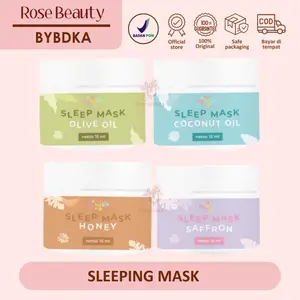 Sleeping Mask Bybdka Sleep Mask Size 15gr dan 50gr Untuk Melembabkan dan Mencerahkan Wajah Perawatan Kulit Berjerawat dan Mengurangi Minyak Menghidrasi Kulit