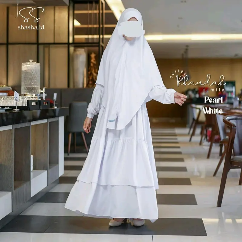 Rhaudah Set By Shazfa Shahia | Gamis Set Cadar Original Shazfa Polos 3