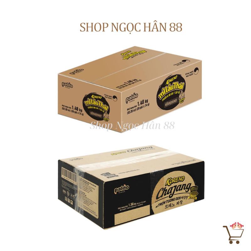 Thùng 20 gói mì trộn tương đen hàn quốc Koreno Mì lẩu thái Koreno up
