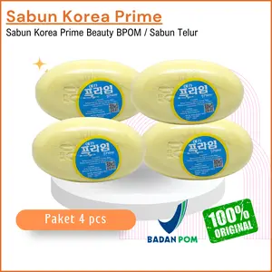 4 IN 1 Sabun Korea Pemutih Pencerah Badan Original - Golden Egg Whitening Soap Kuning Mandi