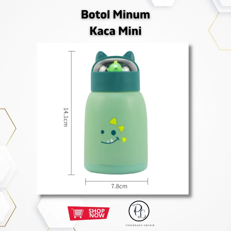 Botol  Minum Kaca Mini / Gelas Anak Tumbler Karakter 360mL 1