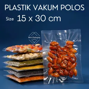 Vacuum Bag Polos 15x30cm isi 100 pcs Plastik Vacum Makanan POLOS Vacuum Bag Plain
