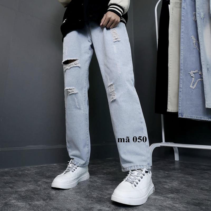 Product Introduction of Quần bò ống suông chất jean nam dáng baggy màu xanh đen xám phom rộng Menswear Denim Pants Có Túi Ong 15