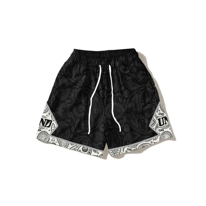ALL LOCAL BRAND - Undrafted "DIAMOND BANDANA" Mesh Men Short (Black)