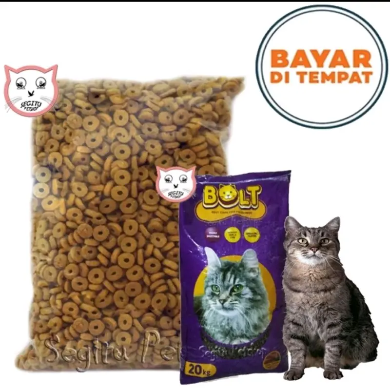 MAKANAN KUCING MURAH PASTI SUKA BOLT IKAN DONAT SALMON KEMASAN 500GR 1