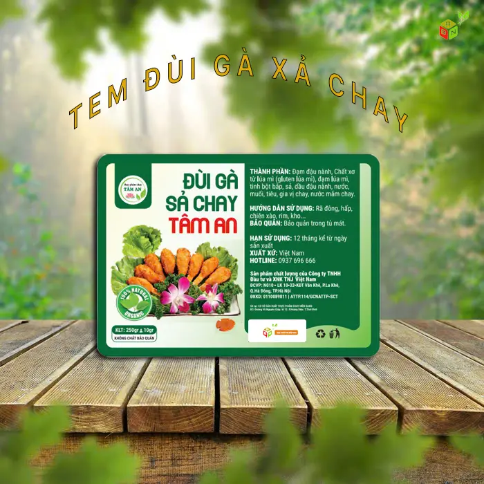Tem 500g Hình Đùi Gà Xả Chay Tâm An - NPP An Bảo Nam