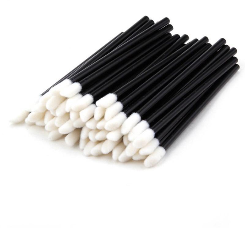 Product Introduction of 50pcs Diposable Lip Brush Makeup Mascara Wands Lipstick Micro Brushes Applicators Cleaner 5