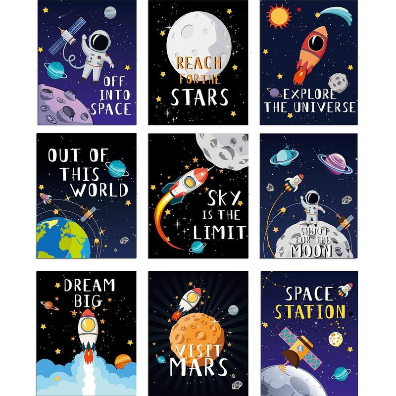 Boy Bedroom Space Posters 8 x 10 Inch Cute Inspirational Art - TikTok Shop