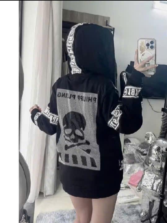 Product Introduction of Áo khoác nỉ nam nữ phi lipp plein khóa zip đính kim tuyến hình đầu lâu sang trọng - Menswear - Jacket 34