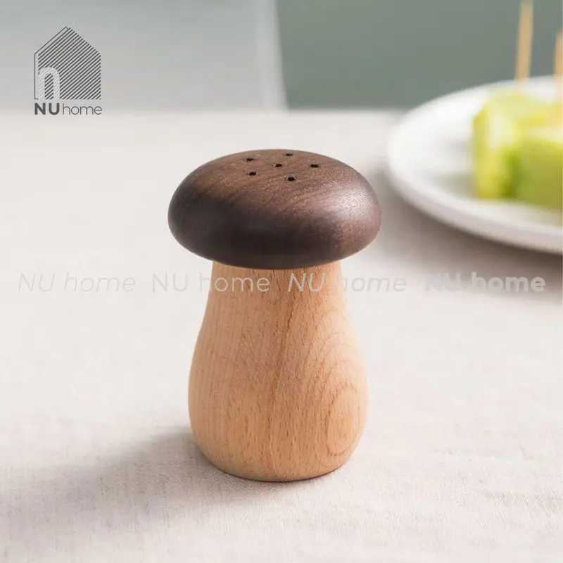 Hũ tăm gỗ hình nấm, được thiết kế mộc mạc với chất liệu gỗ tự nhiên cao cấp Đựng Gia Vị 4