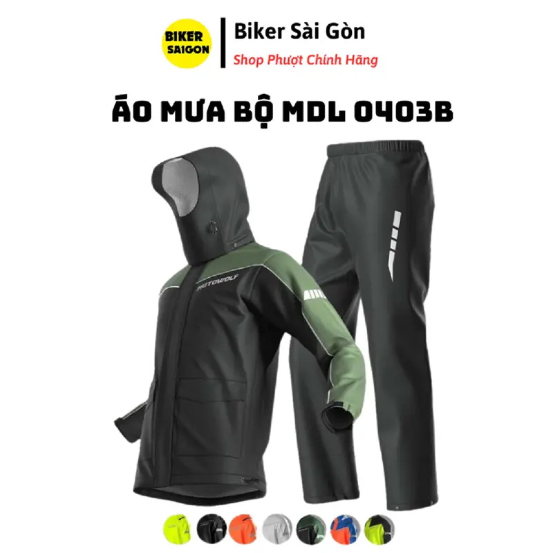 Áo Mưa Bộ Motowolf MDL0403B Tích Hợp Bọc Giày Nam Sport Nam Sport 0