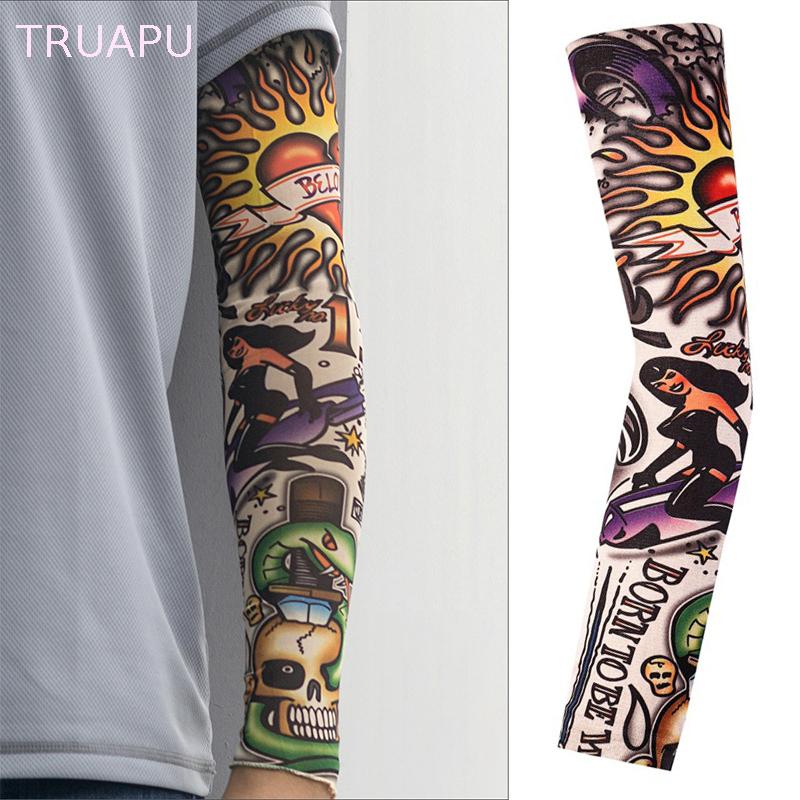 Tay áo hình xăm giả Unisex Tay áo chống nắng Tay áo đạp xe mùa hè